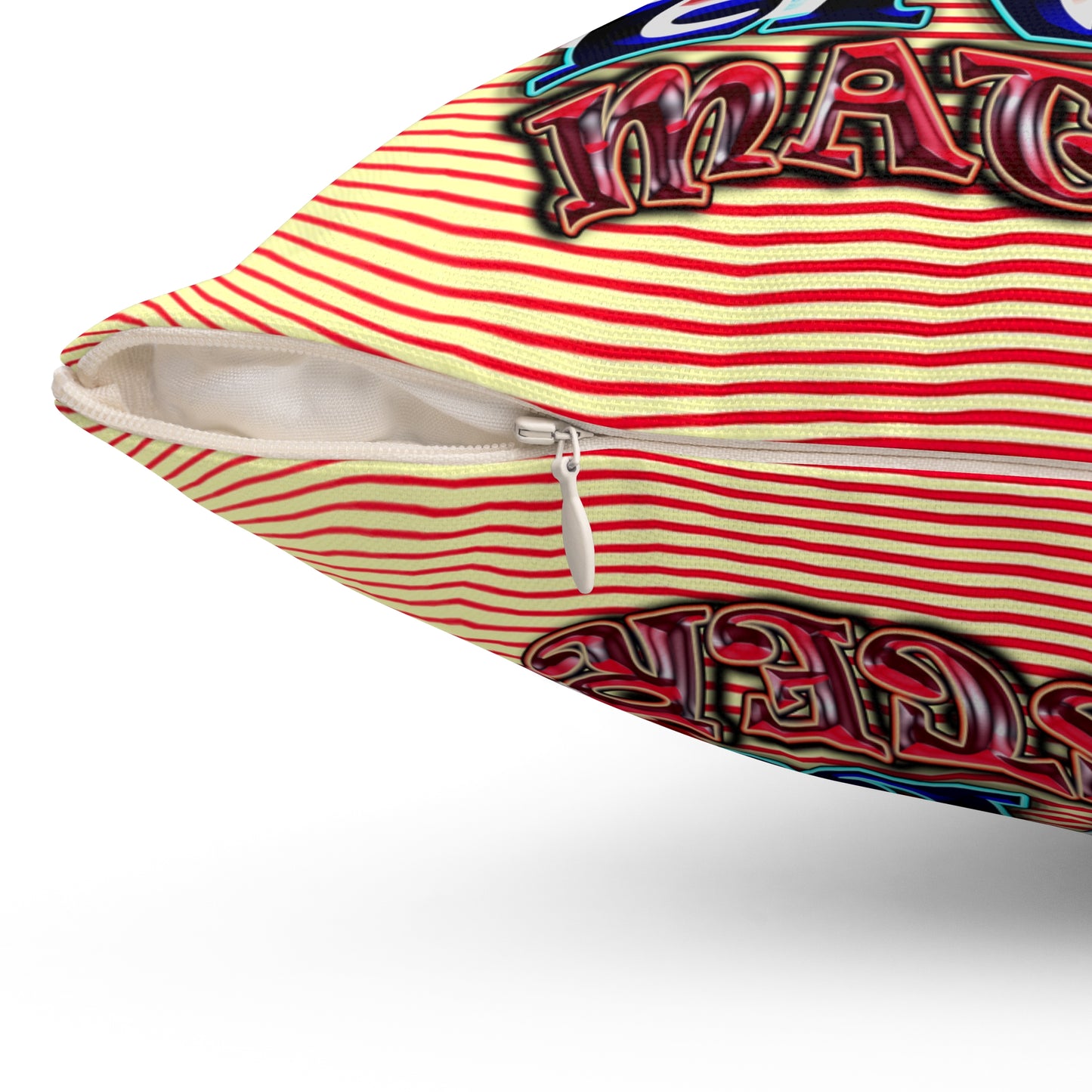 rw&b lives matter - Spun Polyester Square Pillow - (yellow-orange wave)