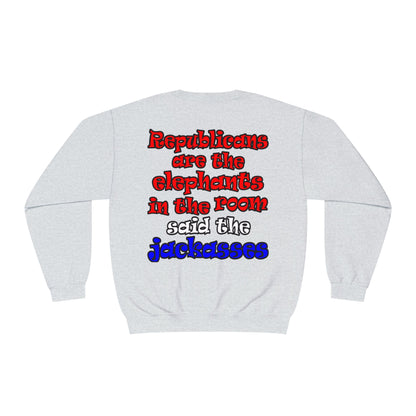 donkeys and elephants - Unisex NuBlend® Crewneck Sweatshirt