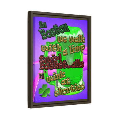 celtics logo - framed canvas art (purple-pink wave)