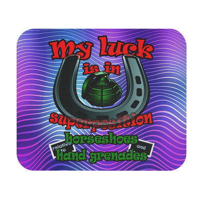 my luck - Mouse Pad (Rectangle) (purple wave)