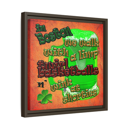 celtics logo - framed canvas art (burnt orange)