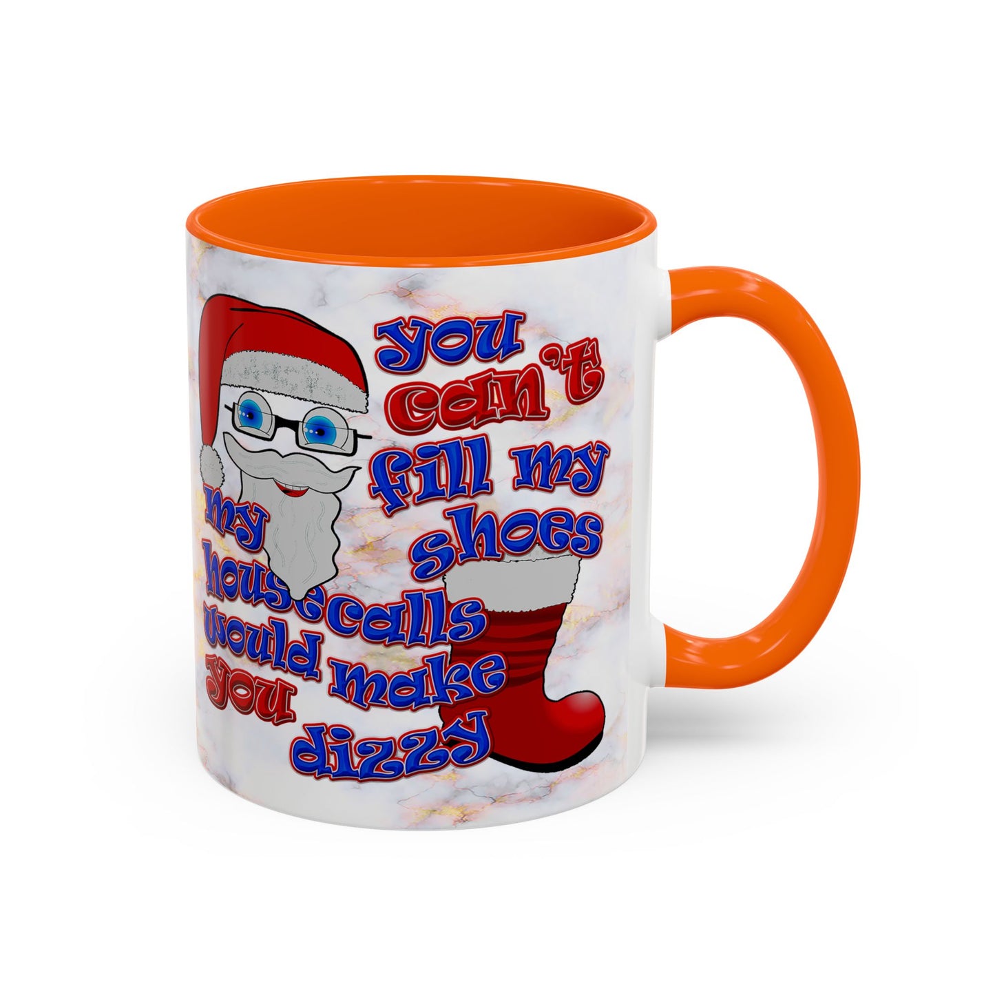santa's shoes - Accent Mug (white marble)