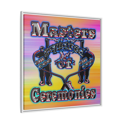 em cee squared - framed canvas art (color blur)