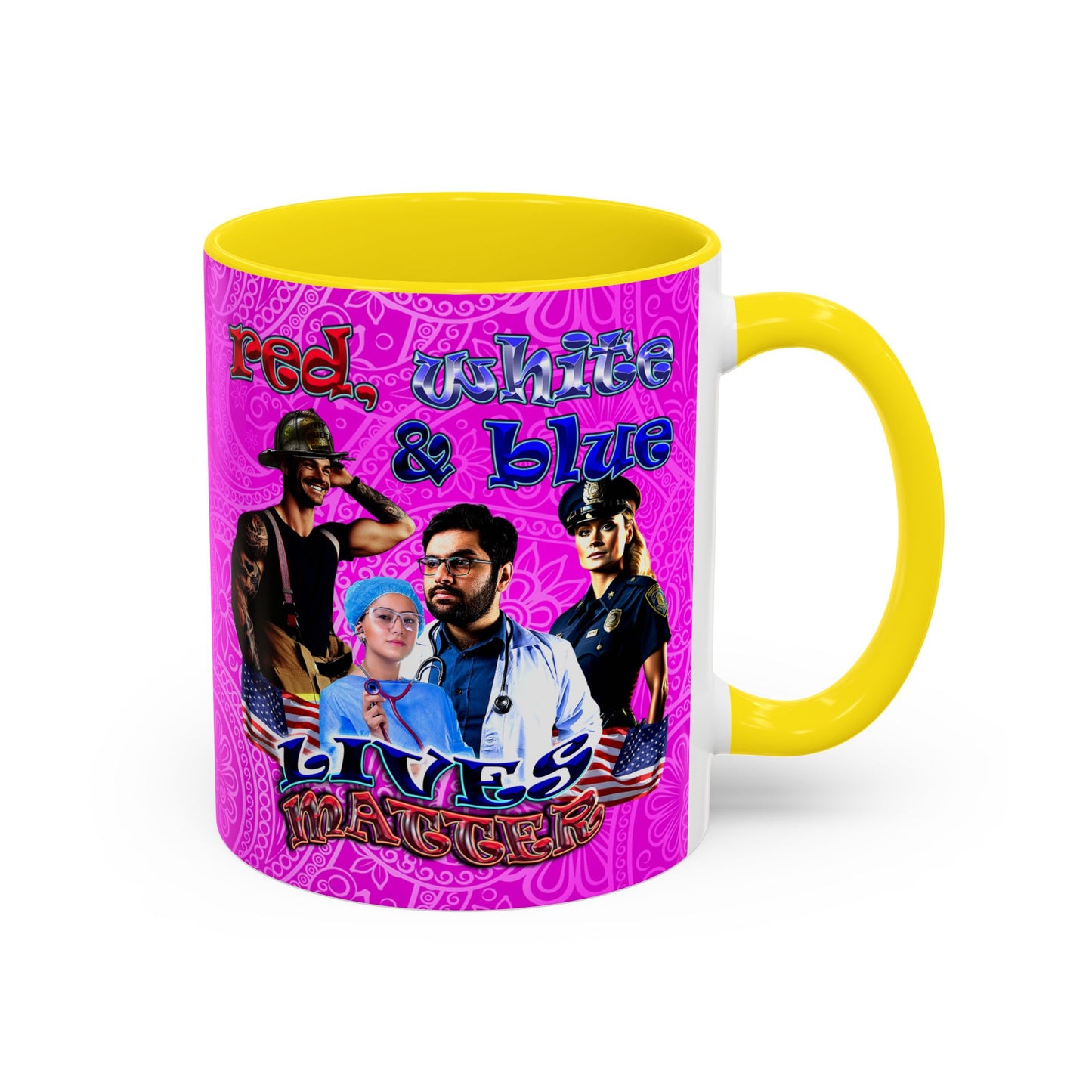 rw&b lives matter - Accent Mug (pink swirl)