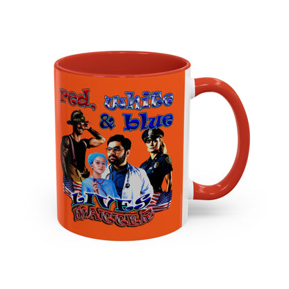 rw&b lives matter - Accent Mug (orange)