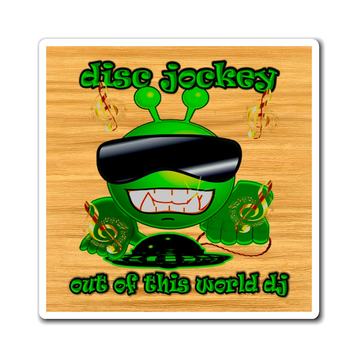 disc jockey - Magnets - (butterscotch wood finish)