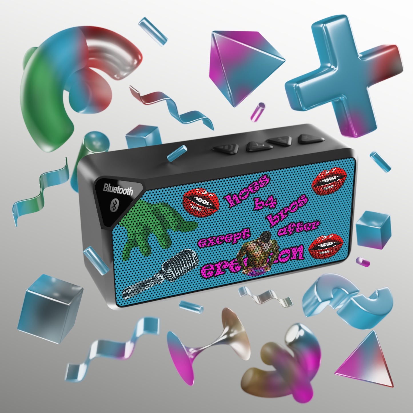 hoes b4 bros - Jabba Bluetooth Speaker (turquoise)