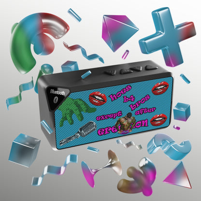 hoes b4 bros - Jabba Bluetooth Speaker (turquoise)
