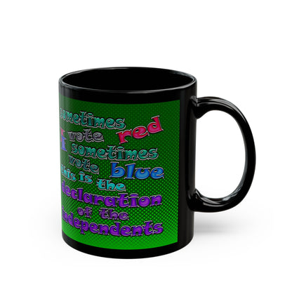 declaration of the independents - Black Mug (logo green)