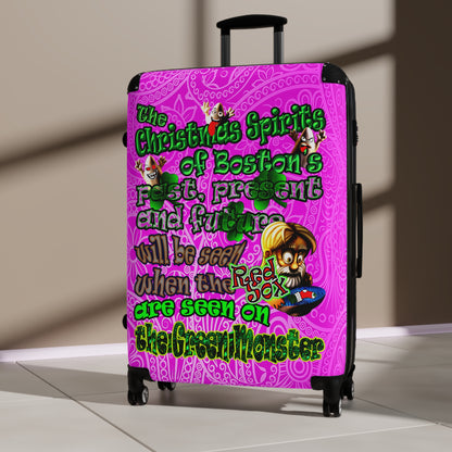 christmas spirits of boston - Suitcase (pink swirl)