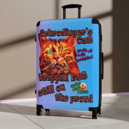 schrodinger's cat - Suitcase (light blue-purple wave)
