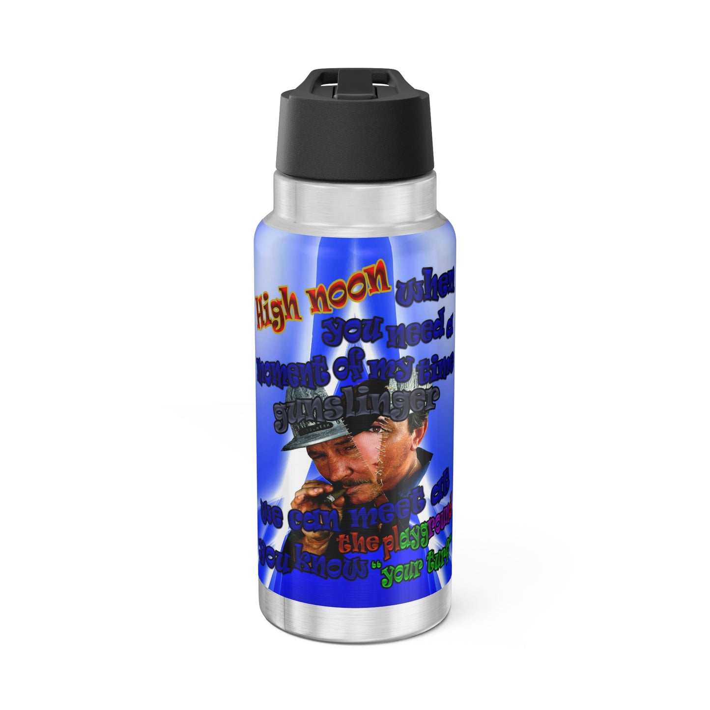 high noon - Gator Tumbler, 32oz  (blue-white wave)