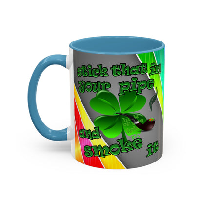 celtics logo - Accent Mug (rainbow split)