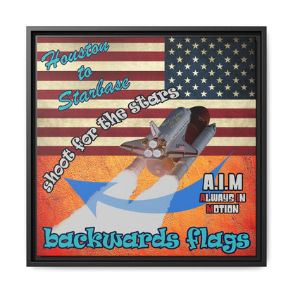 shoot for the stars - framed canvas art (burnt orange)