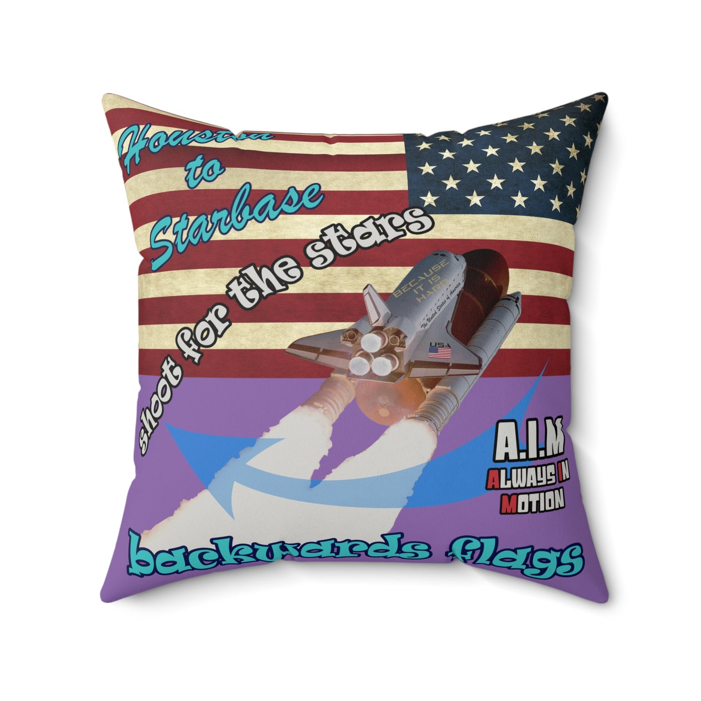 shoot for the stars - Faux Suede Square Pillow - (light purple)