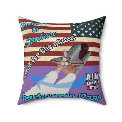 shoot for the stars - Faux Suede Square Pillow - (light purple)