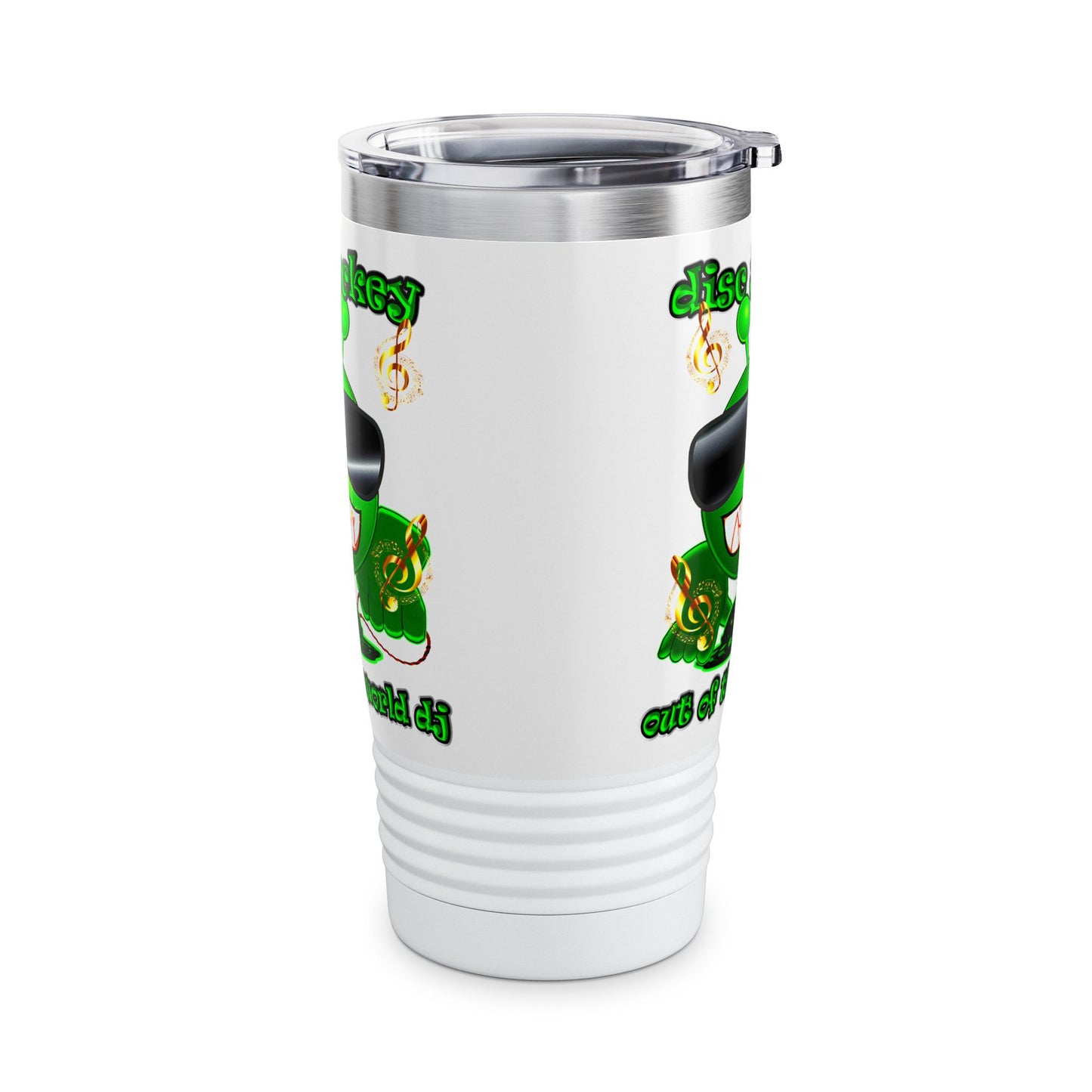 disc jockey - Ringneck Tumbler, 20oz (white)