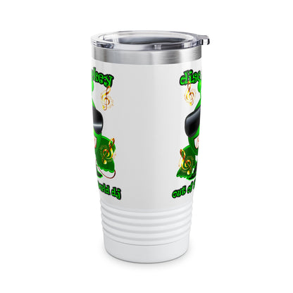 disc jockey - Ringneck Tumbler, 20oz (white)