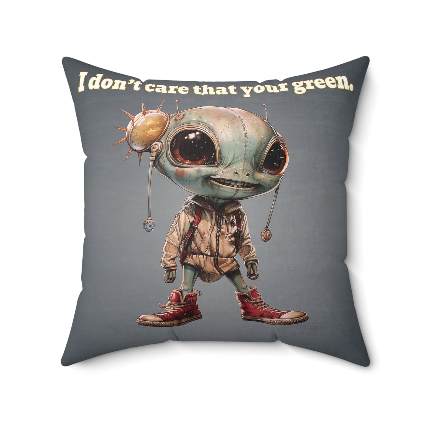 I don't care that your grey - Spun Polyester Square Pillow - (grey-light grey)