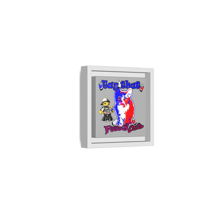 tag that - framed canvas art (light grey)