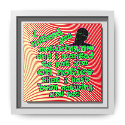 noticed you noticing - framed canvas art (yellow-orange wave)