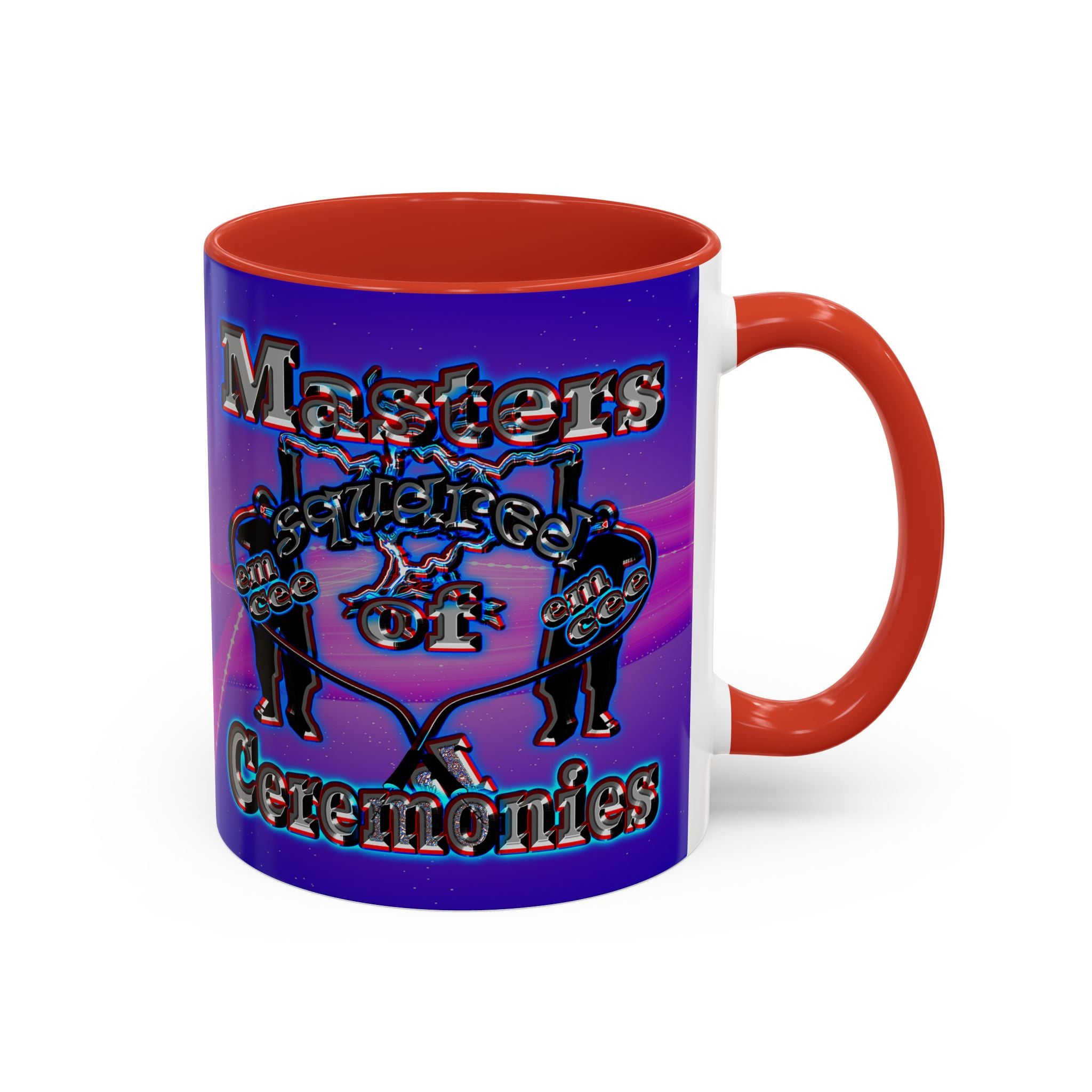 em cee squared - Accent Mug (purple-pink wave)