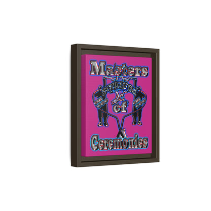 em cee squared - framed canvas art (pink)