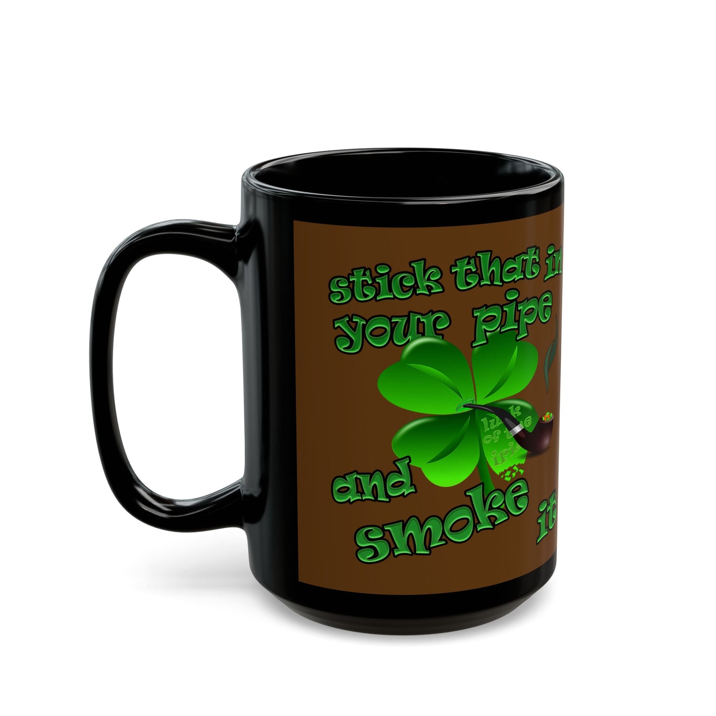 celtics logo - Black Mug (brown)