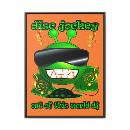 disc jockey - framed canvas art (crusta)