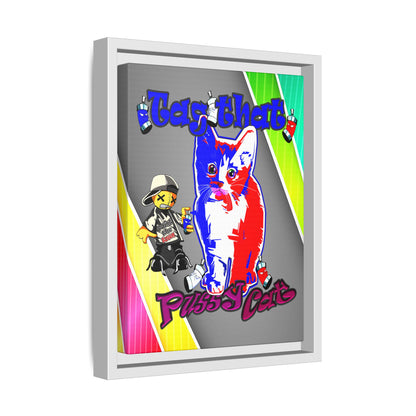 tag that - framed canvas art (rainbow split)