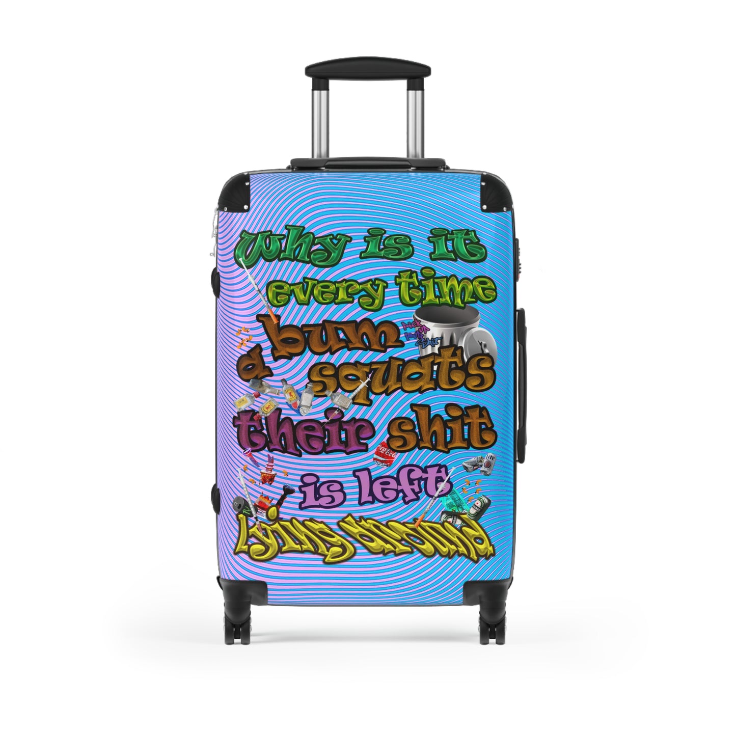 the bum's shit - Suitcase (light blue-purple wave)