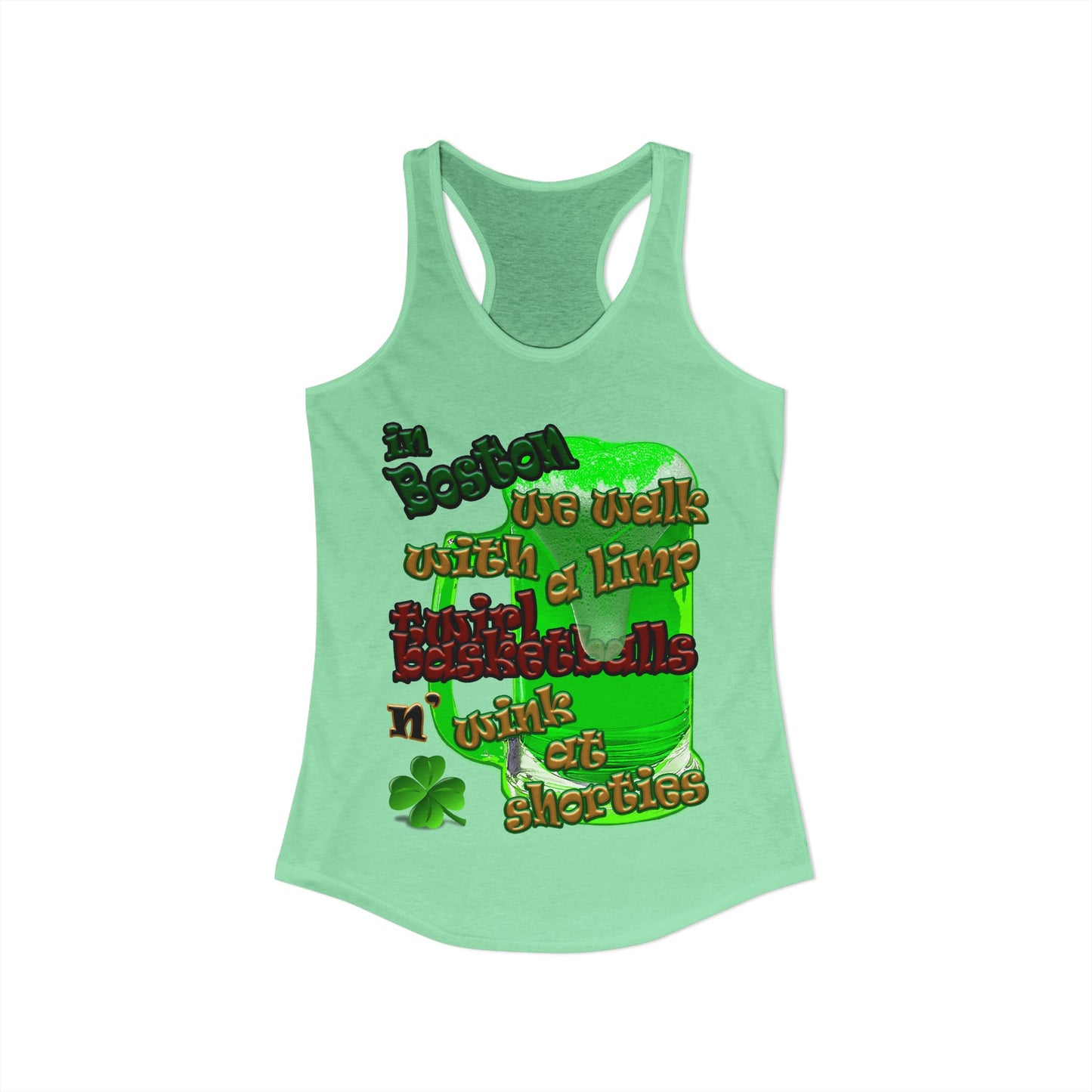 celtics logo - Women's Ideal Racerback Tank
