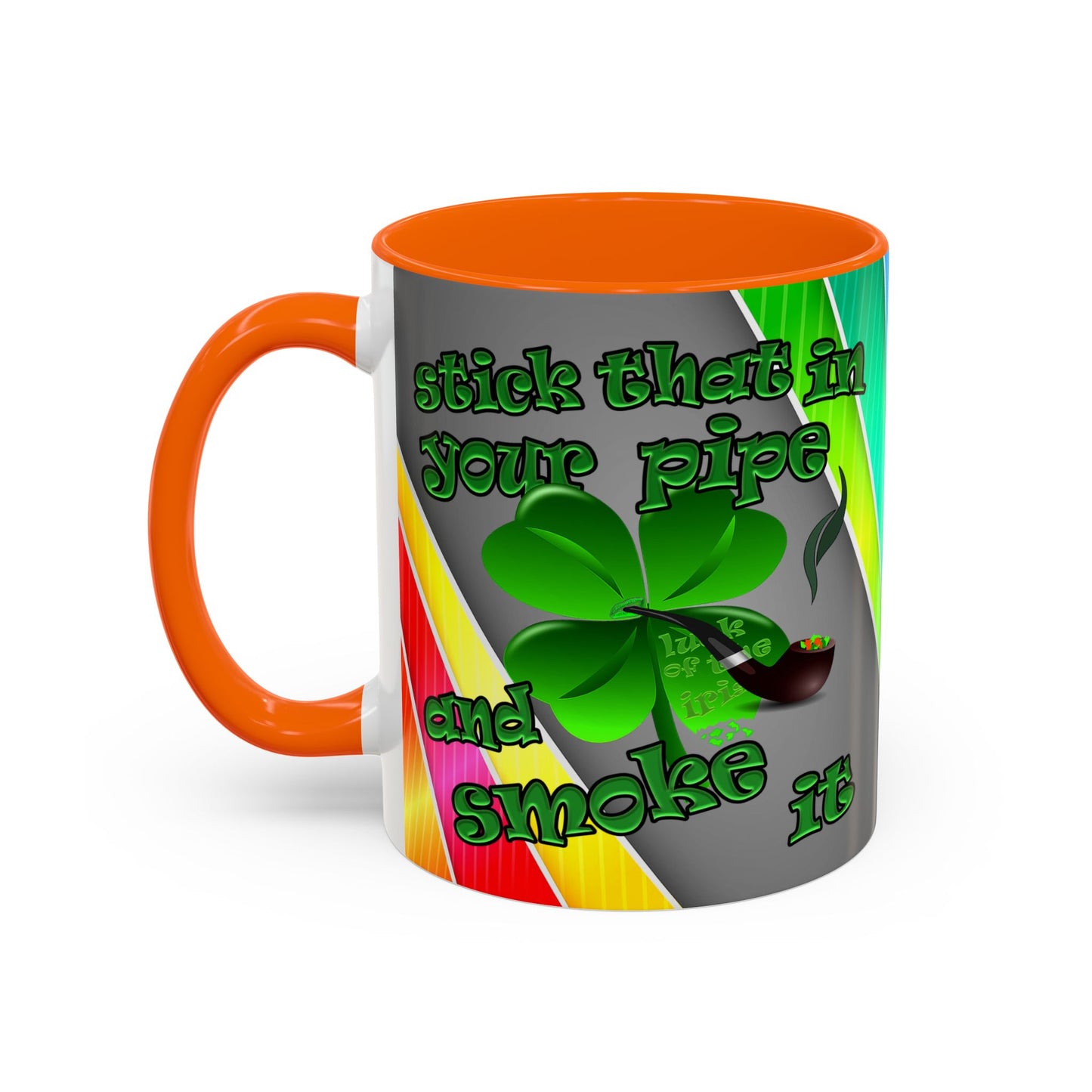 celtics logo - Accent Mug (rainbow split)