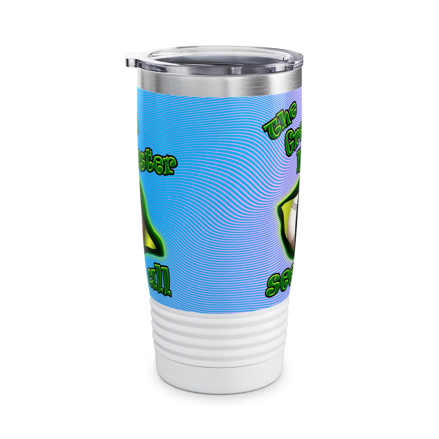green monster - Ringneck Tumbler, 20oz (light blue-purple wave)