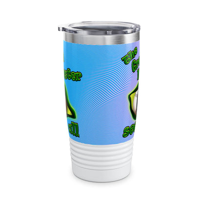 green monster - Ringneck Tumbler, 20oz (light blue-purple wave)
