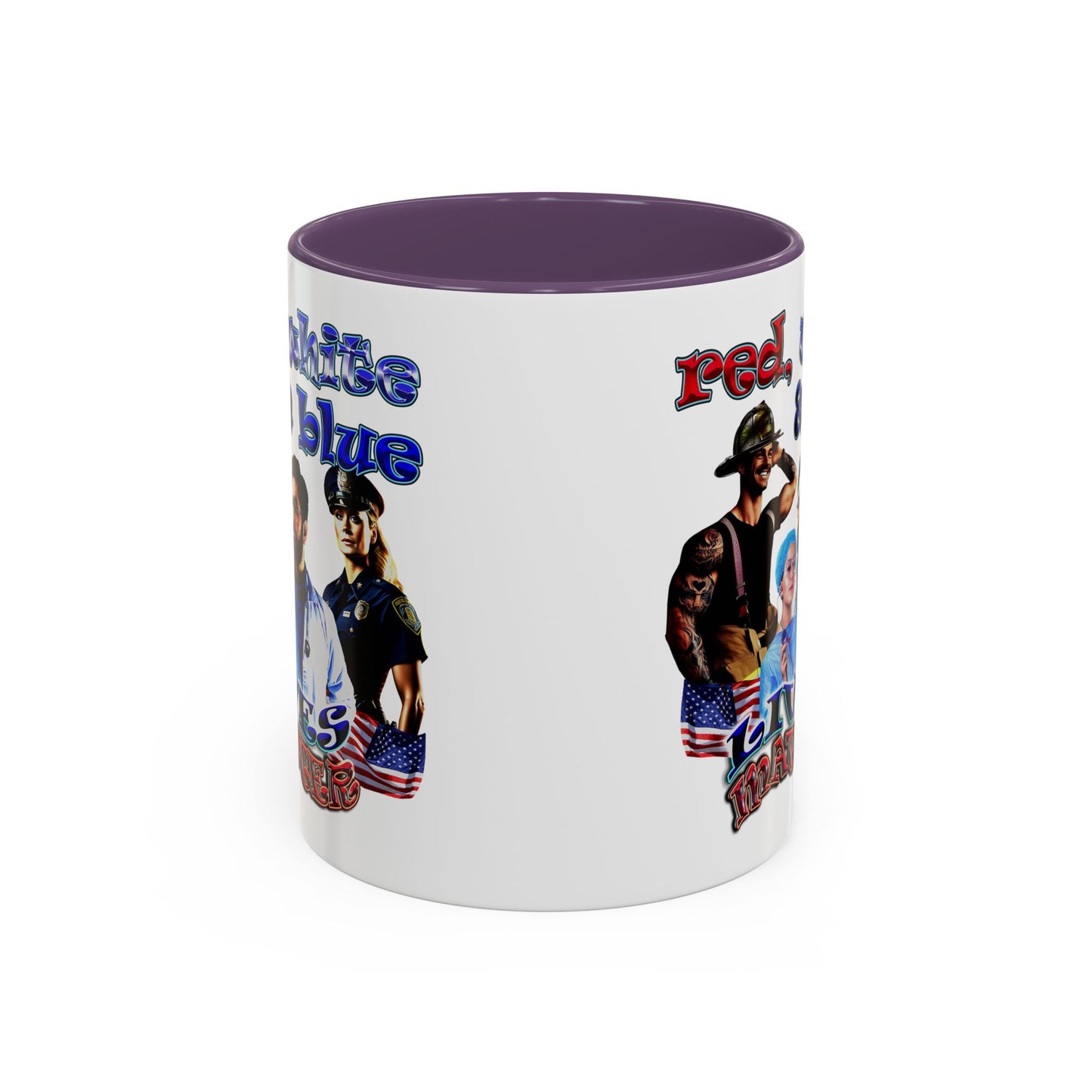 rw&b lives matter - Accent Mug (white)