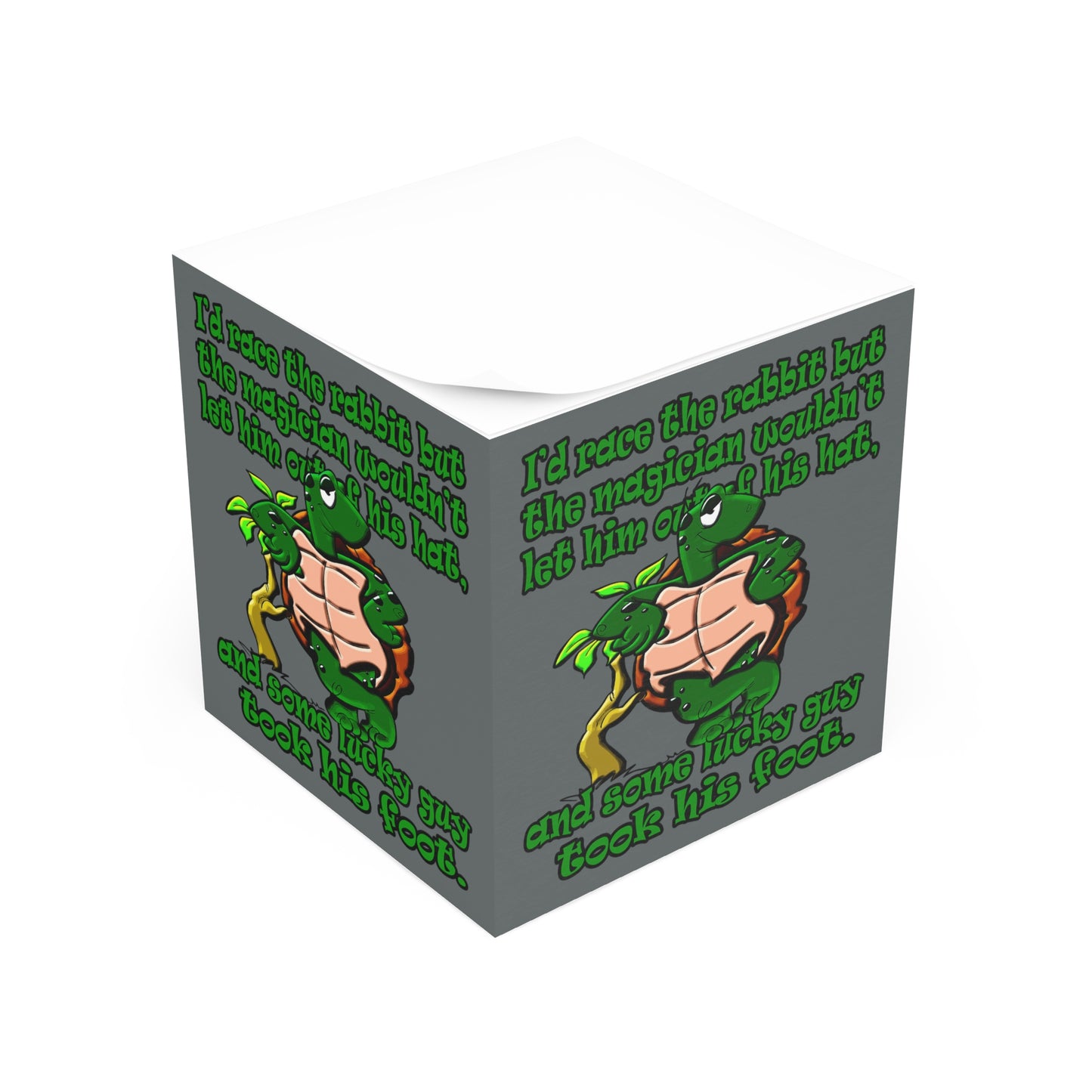 turtle race - note cube (dark grey)