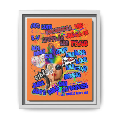 drop the beat - framed canvas art (crusta)