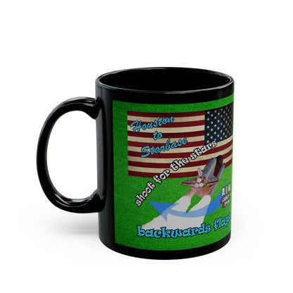 shoot for the stars - Black Mug (green turf)