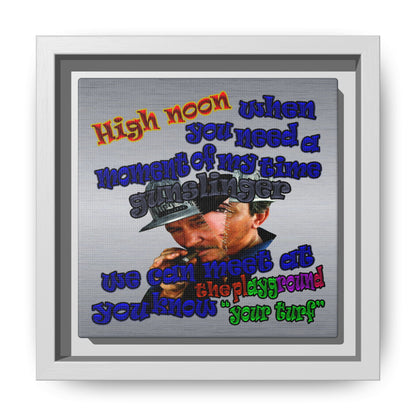 high noon - framed canvas art (brushed nickel)