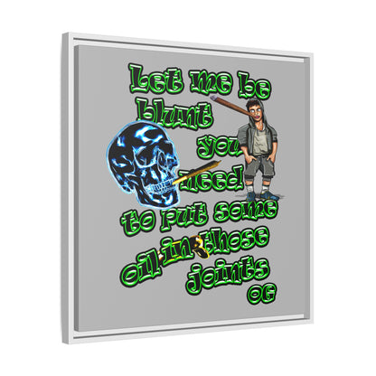 og - framed canvas art (light grey)