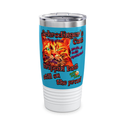 schrodinger's cat - Ringneck Tumbler, 20oz (turquoise)