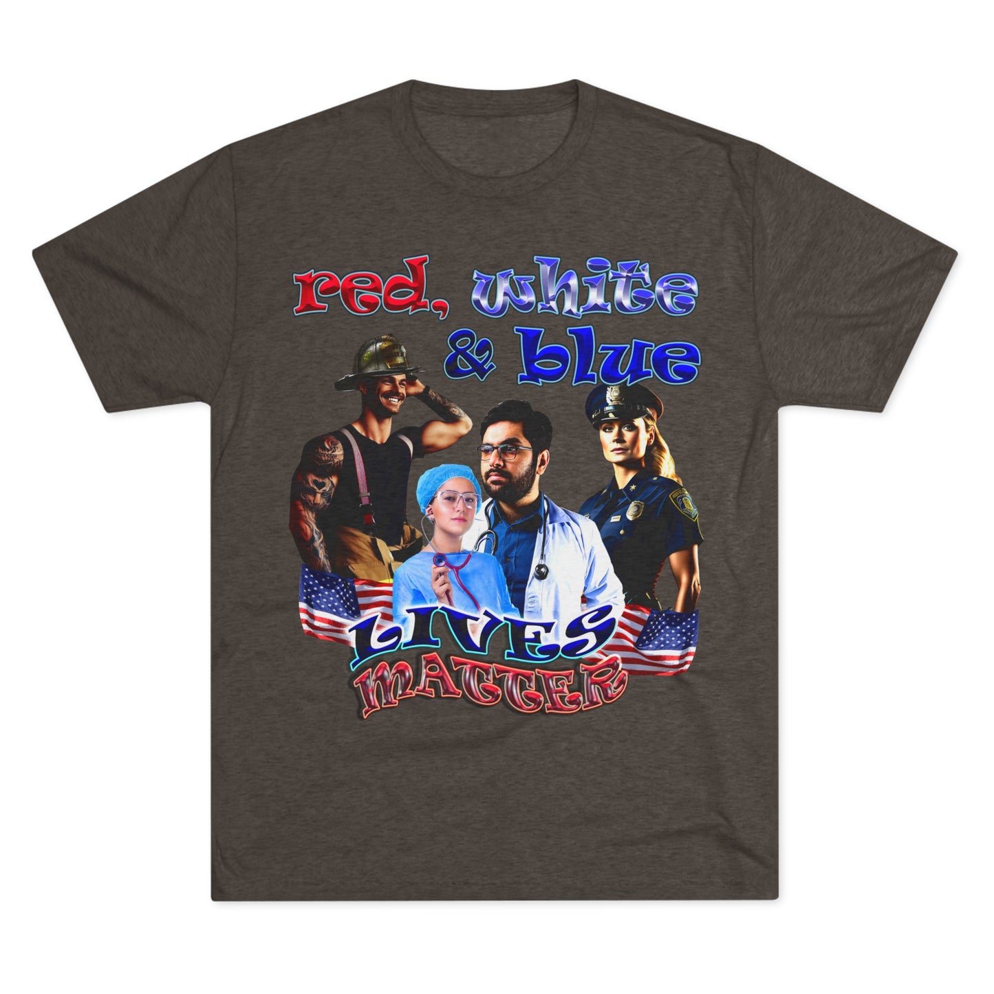 rw&b lives matter - Unisex Tri-Blend Crew Tee