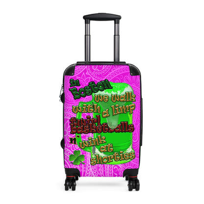 celtics logo - Suitcase (pink swirl)