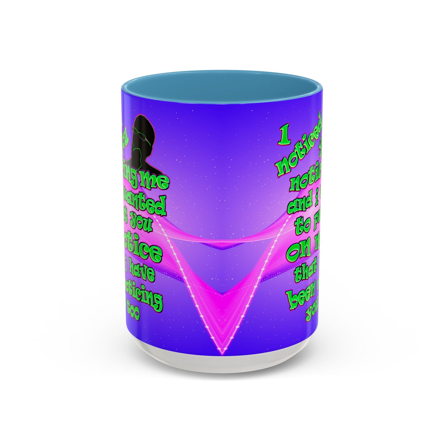 noticed you noticing - Accent Mug (purple-pink wave)