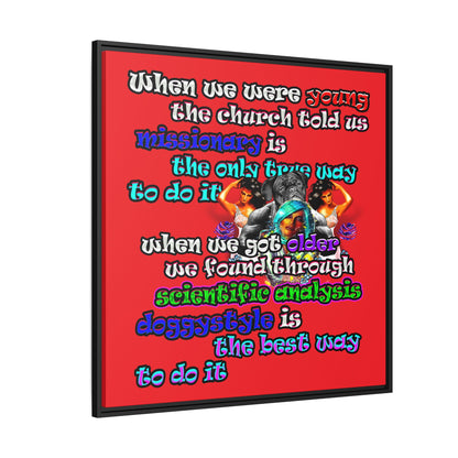 doggystyle - framed canvas art (red)