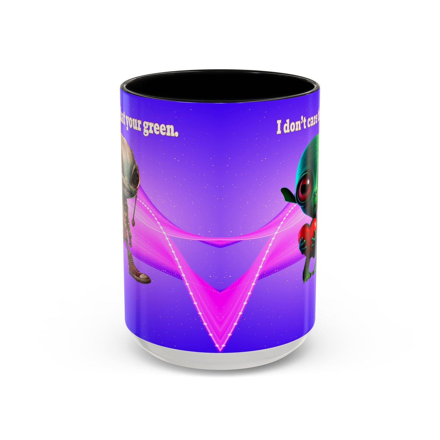 I don't care that your grey - Accent Mug (purple-pink wave)