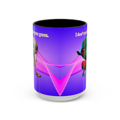 I don't care that your grey - Accent Mug (purple-pink wave)