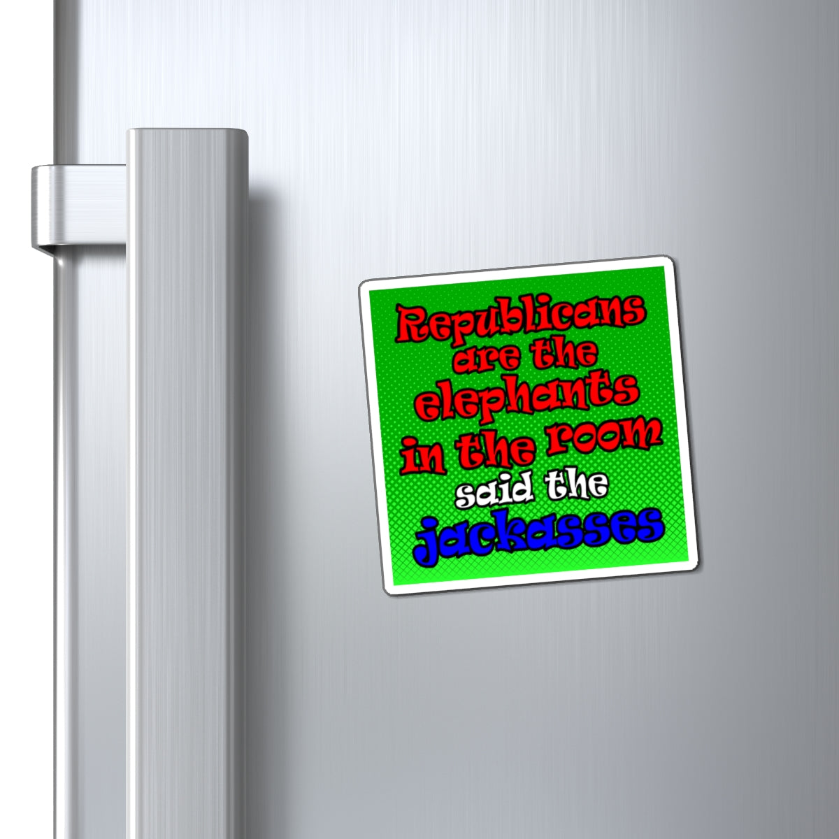 donkeys and elephants - Magnets - (logo green)