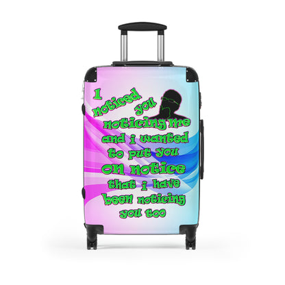 noticed you noticing - Suitcase (light blue-pink wave)